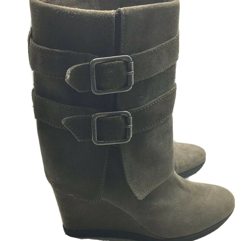 Juicy Couture Mouse Grey Suede Buckled Designer